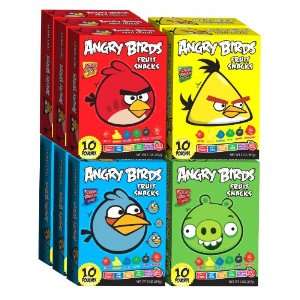 Angry Birds Fruit Snacks Combo Case of 10 Boxes 3 RED 3 BLUE 2 GREEN 