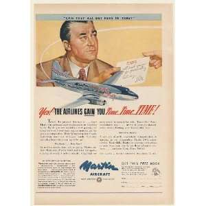   Martin Aircraft 2 0 2 Airliner Airlines Gain You Time Print Ad (53126