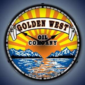  Golden West Gas Lighted Clock 