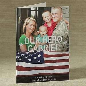   Military Greeting Cards   American Flag