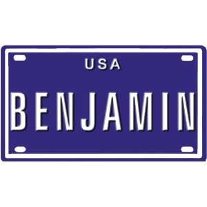  Benjamin USA mini metal embossed license plate name for bikes 