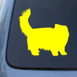 PERSIAN   Cat   Vinyl Car Decal Sticker #1544  Vinyl Color: Yellow