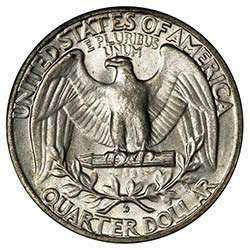 1936 P MS+++ Washington Quarter in Eagle Coin Holder    