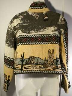 Paco Soler Art Jacket Horse Heads Southwest Desert Med  