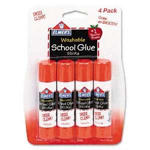  Elmers Washable School Glue Sticks, 4/Pack: Office 