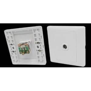 Amico Wallplate   Television Coax TV UHF Ariel Outlet Socket White 