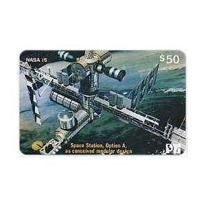 Kennedy Collectible Phone Card NASA 15 $50. Space Station Option A 
