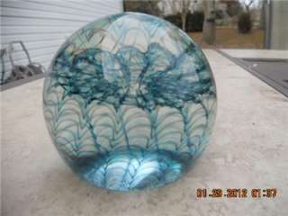 SIGNED DATED 1986 SAWYERS ART GLASS PAPERWEIGHT SPIDERWEB WOW  