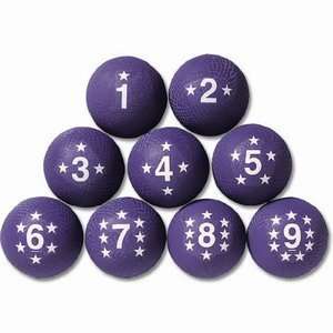  (Price/SET)Voit Numbered Playground Balls Set of 9: Sports 