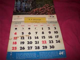 1945 De Laval Separators Milkers Adv. Calendar Hanska Minnesota M.B 