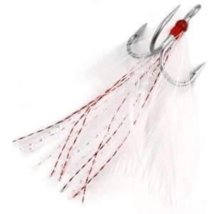  Academy Sports VMC X Rap Tail White and Red Treble Hook 