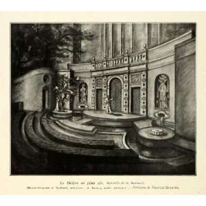 1937 Print Paris Exposition France Open Air Theatre Stage Architecture 