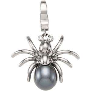 this pendant made from black cultured pearl and sterling silver we 