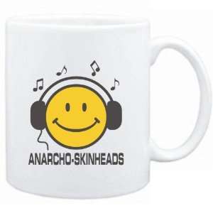  Mug White  Anarcho Skinheads   Smiley Music Sports 