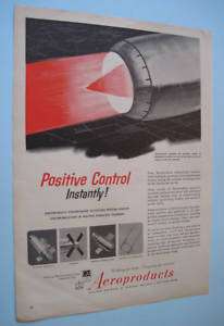 Vintage illustration of Jet Engine Afterburner Nozzle AEROPRODUCTS 