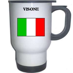  Italy (Italia)   VISONE White Stainless Steel Mug 