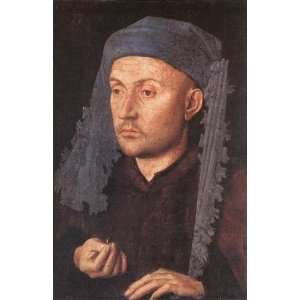 Van Eyck   Portrait of a Goldsmith (Man with Ring)   Hand Painted 