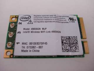 Intel D73382 007 4965AGN MJP 802.11 AGN Wireless WIFi Mini PCI E Card 