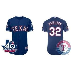 Texas Rangers Authentic MLB Jerseys #32 Josh Hamilton BLUE Baseball 