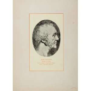  1900 Lithograph Side Portrait John Dickens Charles Father 