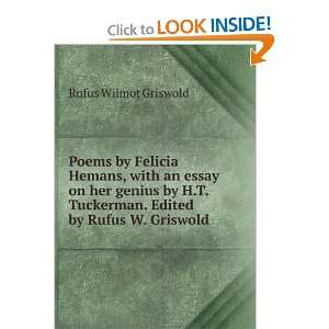 Poems by Felicia Hemans, with an essay on her genius by H.T. Tuckerman 