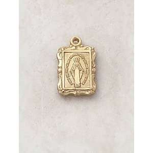   Gold Filled Catholic Miraculous Our Lady Virgin Mary Medal Necklace
