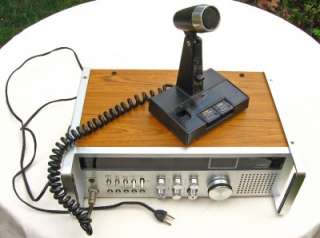 Vintage Spark O Matic CB 5100 radio base station with Cobra microphone 