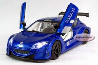 New Renault Megane 1:32 Alloy Diecast Model Car With Sound&Light Blue 