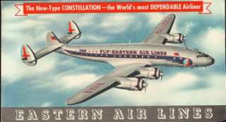 Eastern Airlines ticket jacket wallet 1952 [108 3]  