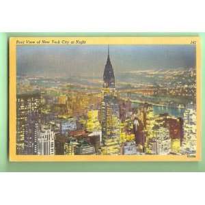  PostcardRoof View New York City Skyline 1953 Everything 
