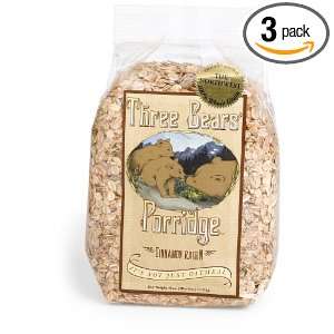 Three Bears Porridge Cinnamon Raisin, 40 Ounce Bags (Pack of 3 