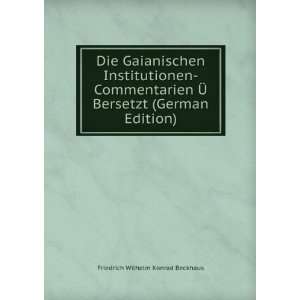   ? Bersetzt (German Edition) Friedrich Wilhelm Konrad Beckhaus Books