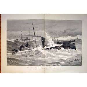  Naval Manoeuvres Navy Torpedo Boats Nash Boat 1890 Sea 