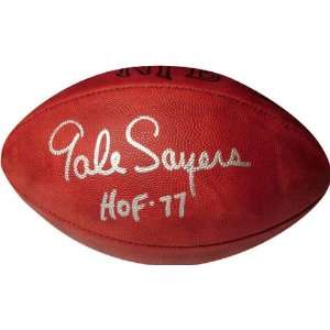  Gale Sayers Autographed Football with HOF Inscription 