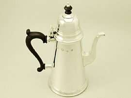 Sterling Silver Coffee Pot, George I Style   Vintage 1975  