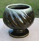 Vintage Hull Pottery Small Round Swirl Footed Planter #F86