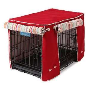   Door Pet Crate Covers   Red/Sierra Blue, Large   Frontgate Pet