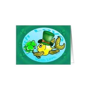  1st St. Patricks with love, Irish Luck Goldfish green Hat 