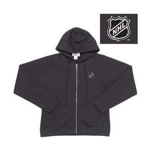  Antigua NHL Ladies Hoody Sweatshirt   Black Medium: Sports 