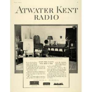  1925 Ad Atwater Kent Radio Philadelphia Harrison Fisher 