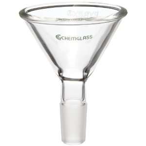 Chemglass CG 1720 10 Glass Powder Funnel, 50mm Top Diameter, 14/20 