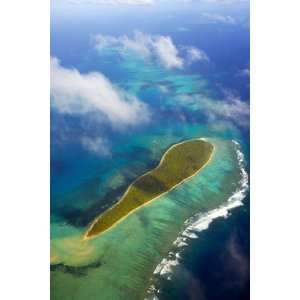  Aerial of Reefs and Islands in Haapai Group by Oliver 