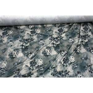  Grey Flower Velour Fabric 3 Yards Arts, Crafts & Sewing