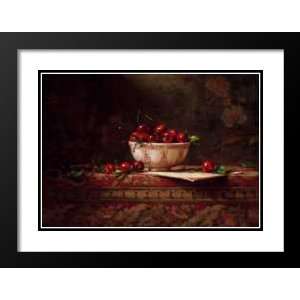  Del Gish Framed and Double Matted Art 25x29 Cherries in 