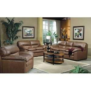   Santa Monica Brown 100% Italian Leather Chair Loveseat Sofa/Couch Set
