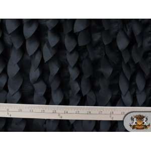 Taffeta Black Mango Leaves Fabrics / 58 60 Wide / Sold By the Yard