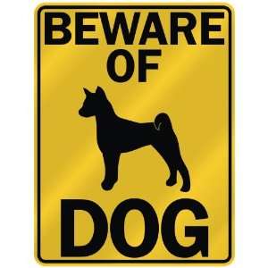 BEWARE OF  BASENJI  PARKING SIGN DOG