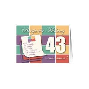    43 Birthday Card Recipe for Sweet Success Card Toys & Games