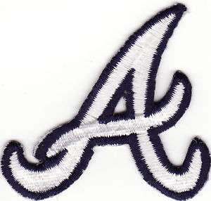 Atlanta Braves White Letter A 2 Iron On Patch  