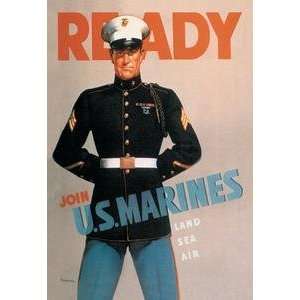  Vintage Art Ready Join U.S. Marines   07740 9